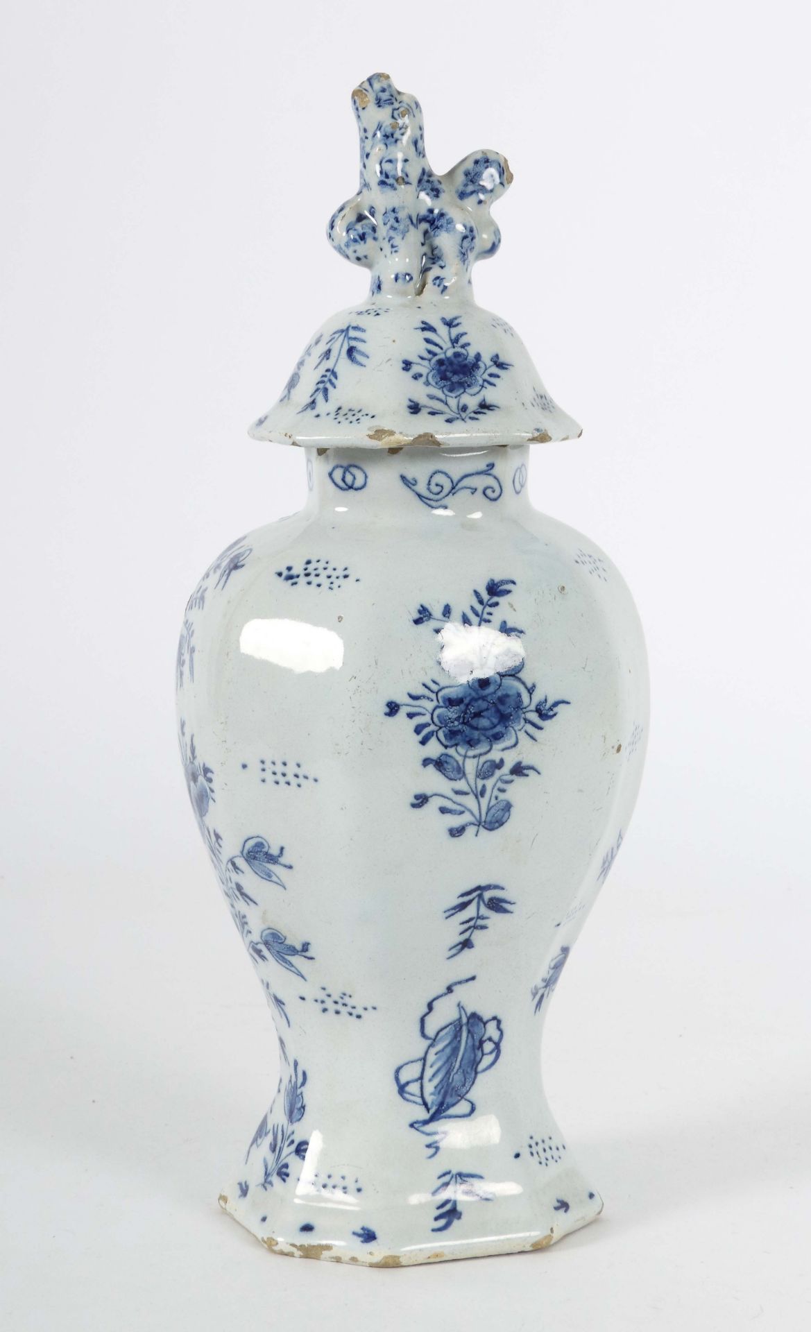 Deckelvase Delft, Holland, 19. Jh., - Bild 3 aus 5