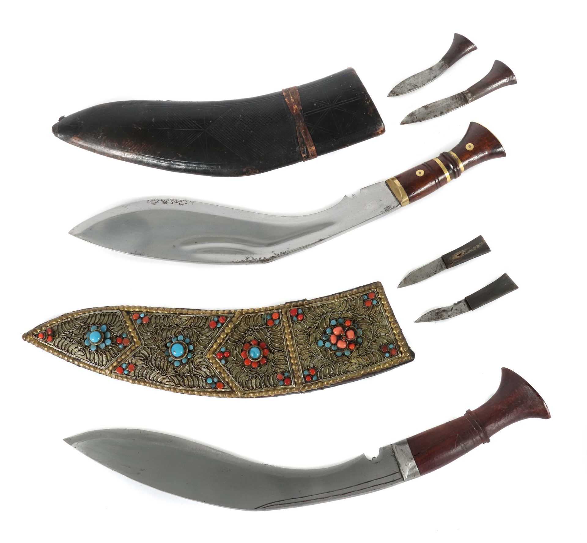 Zwei Khukuri Messer Nepal, 20. Jh., 1x