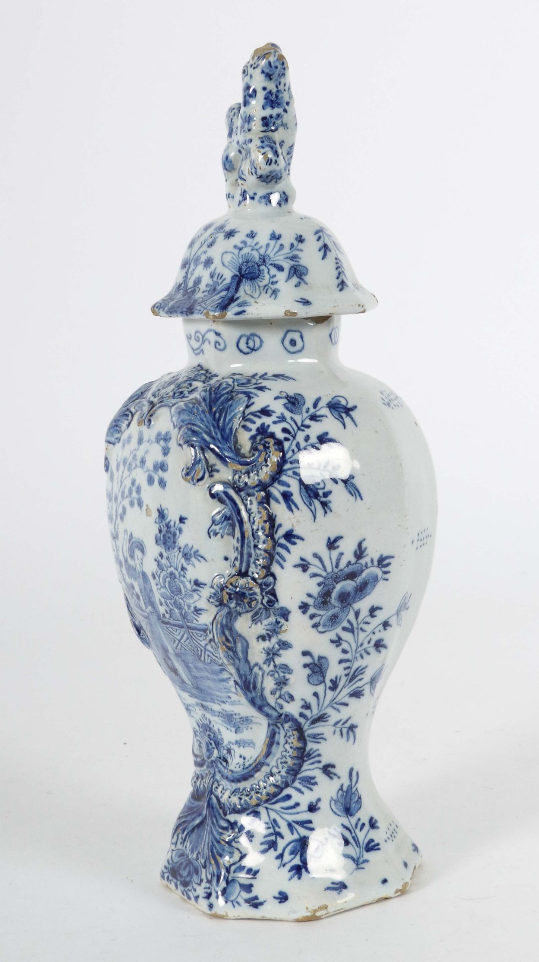 Deckelvase Delft, Holland, 19. Jh., - Bild 2 aus 5