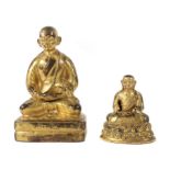 2 Arhat-Figuren Tibet, 2. Hälfte 20.