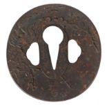 Tsuba Japan, Eisen, beidseitig mit