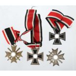 4 Orden 3. Reich, 2 x Eisernes Kreuz,