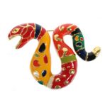 Niki de Saint Phalle Brosche "Serpent"