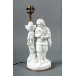 Porzellanfigur als Lampe Meissen,