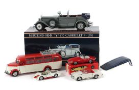 5 Modellautos ca. 1960-2000, 1x Tecno: