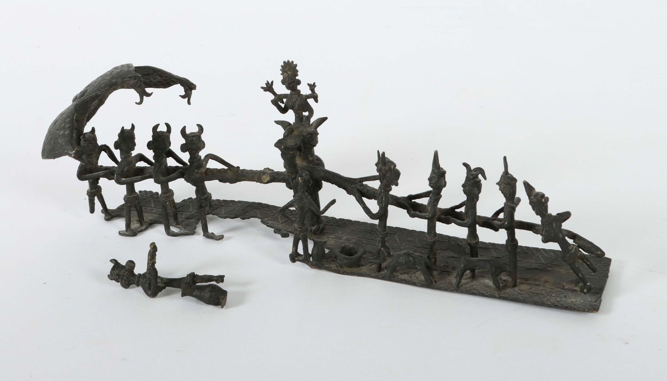 Dhokra Figurengruppe Indien, - Image 2 of 2