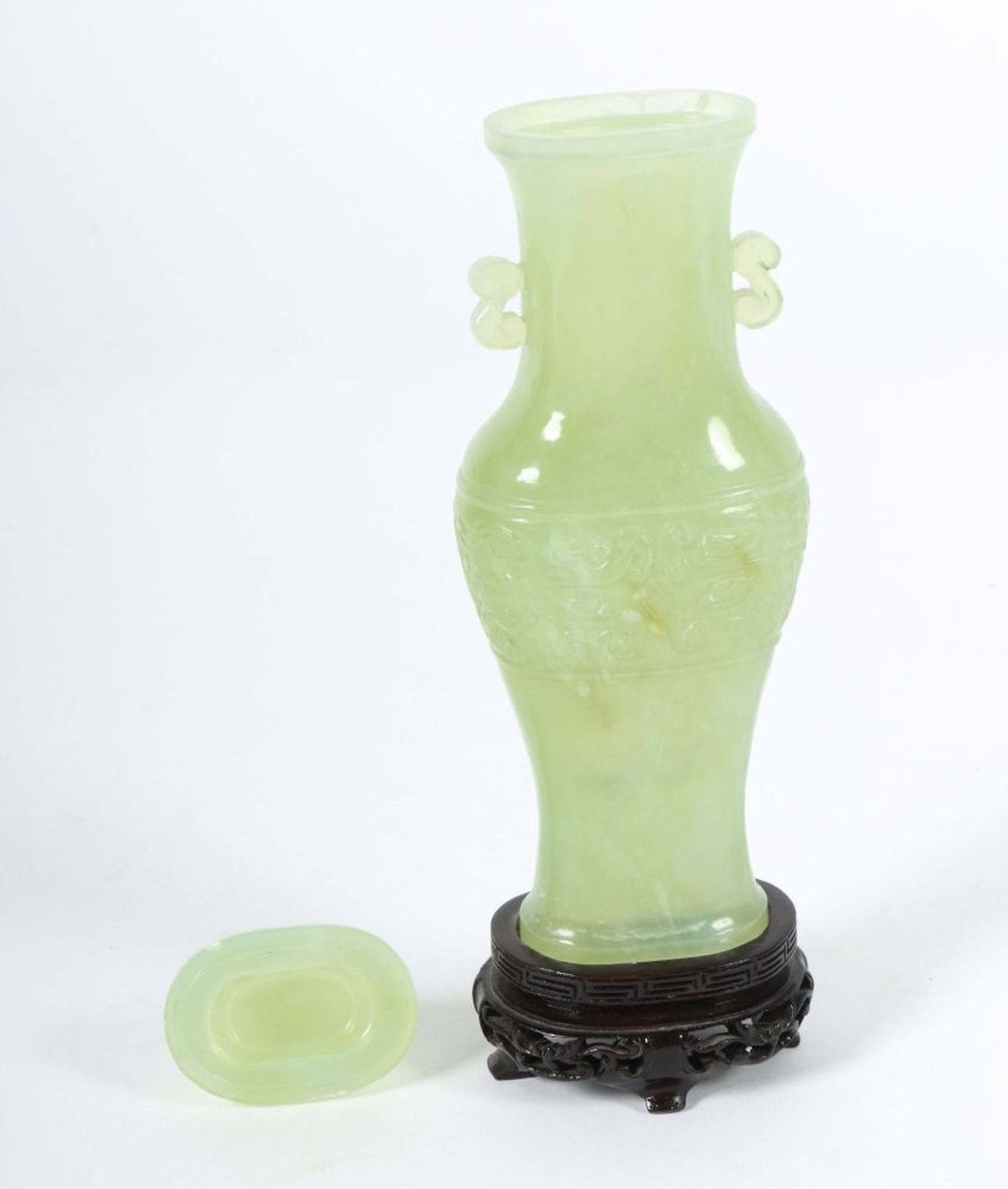 Kleine Deckelvase China, Jade (?), - Image 3 of 3