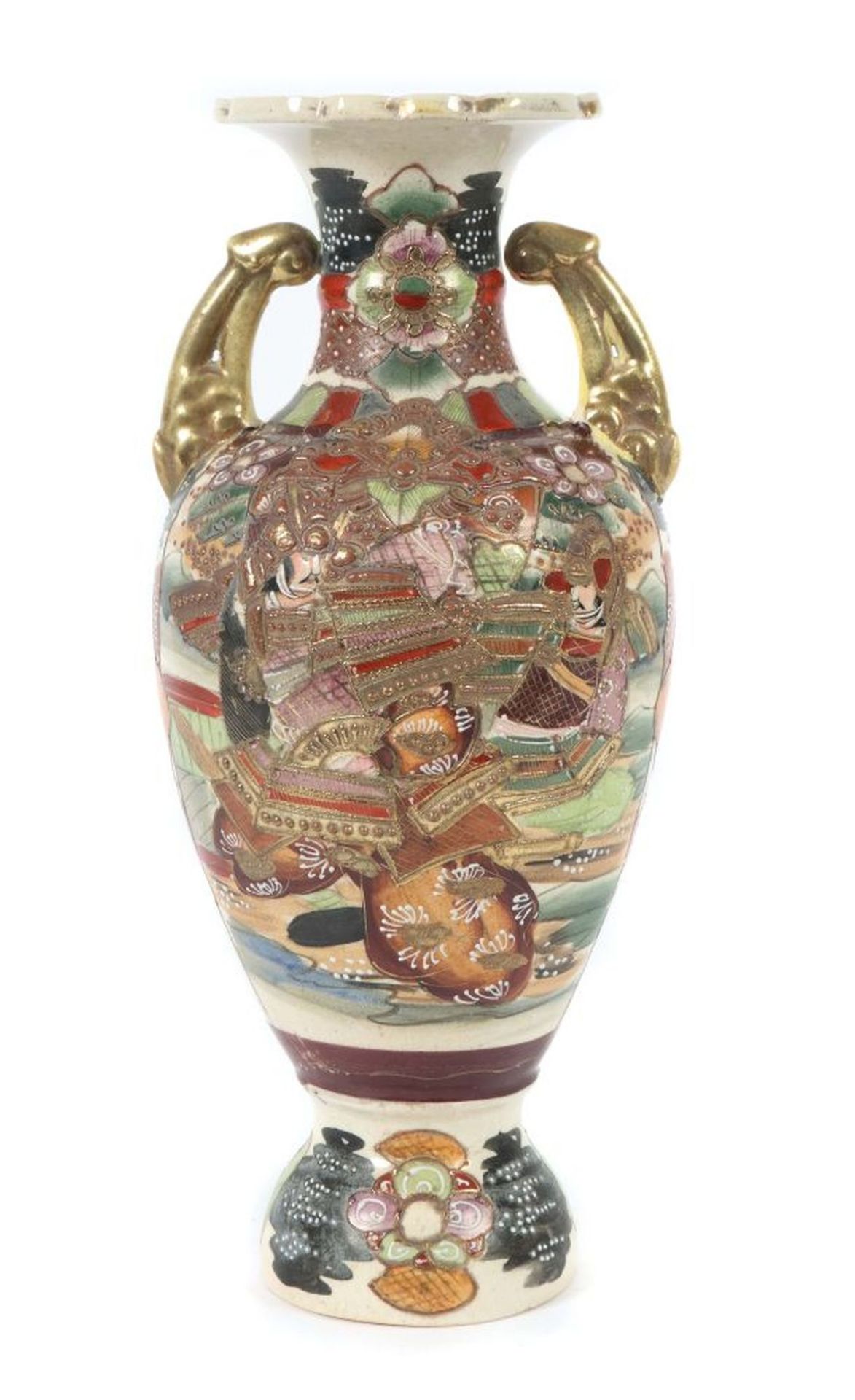 Satsuma-Vase Japan, 1. Hälfte 20. Jh.,