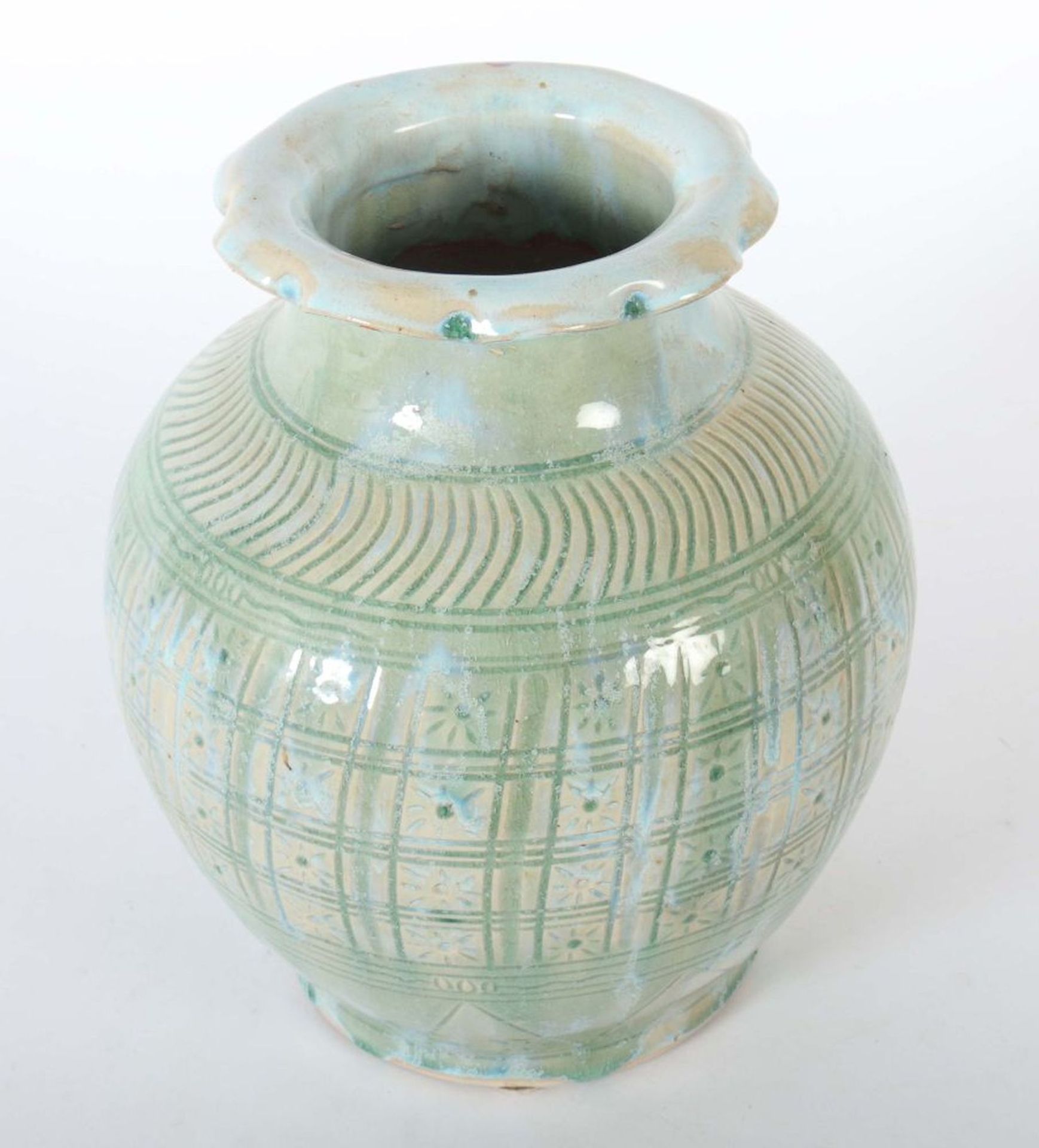 Keramikvase Wohl China, 20. Jh., - Image 2 of 3
