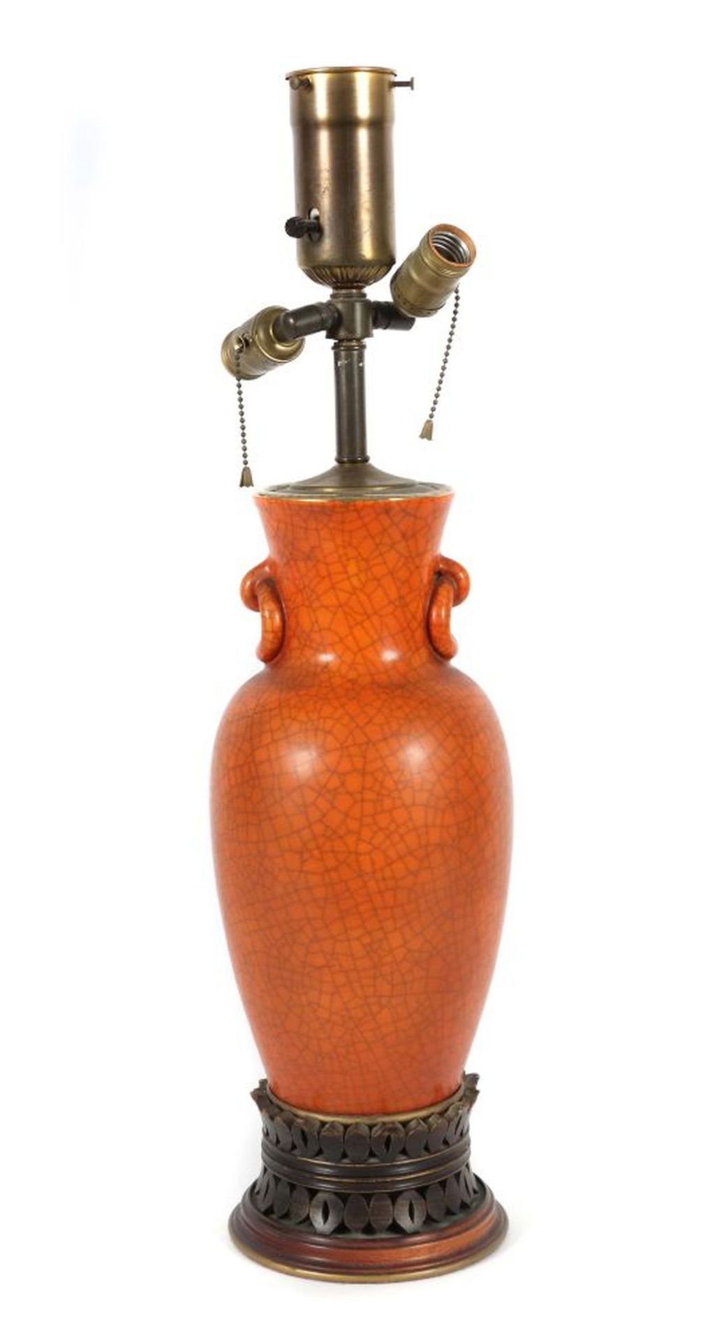 Lampe China, 1930er Jahre, Vase mit