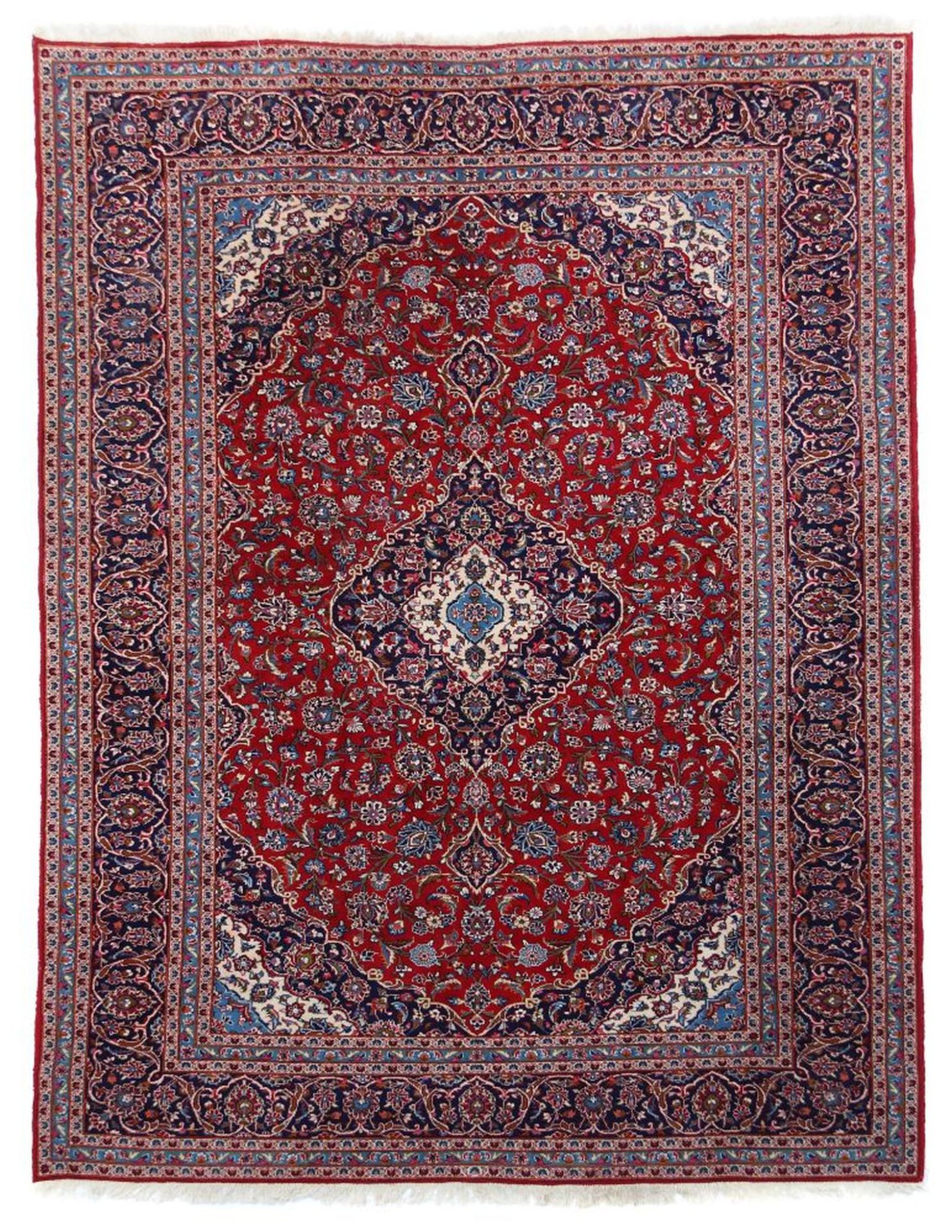 Kashan Medaillonteppich Persien, Ende