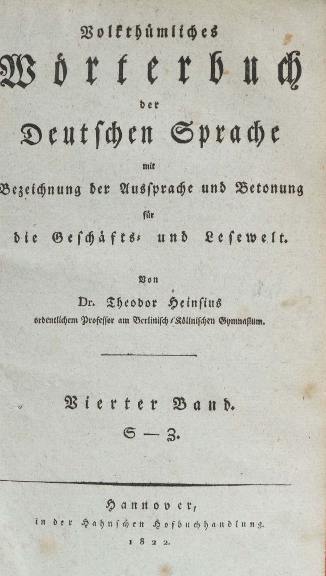 Heinsius, Theodor Volksthümliches - Image 2 of 2