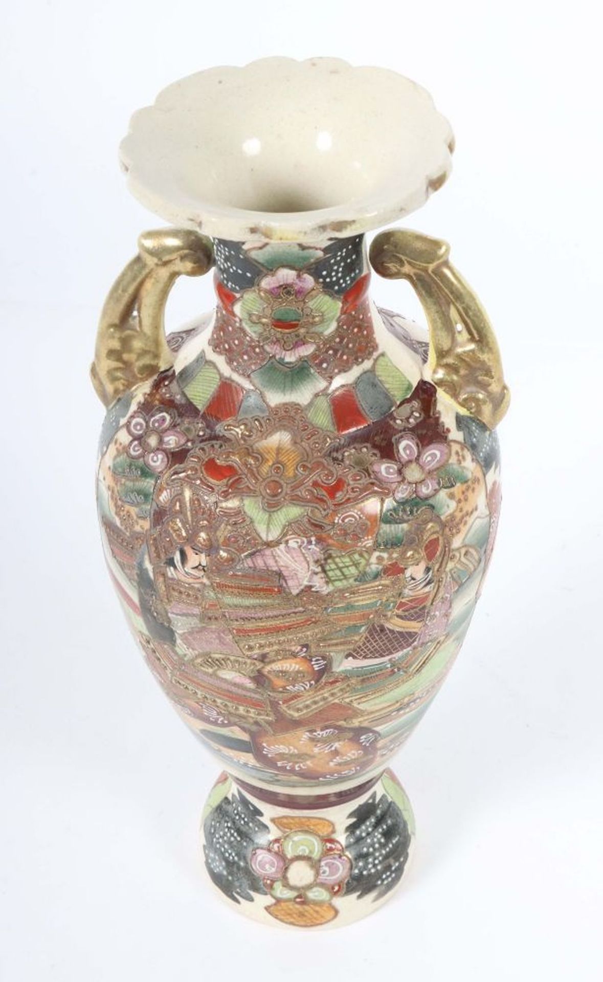 Satsuma-Vase Japan, 1. Hälfte 20. Jh., - Image 2 of 3