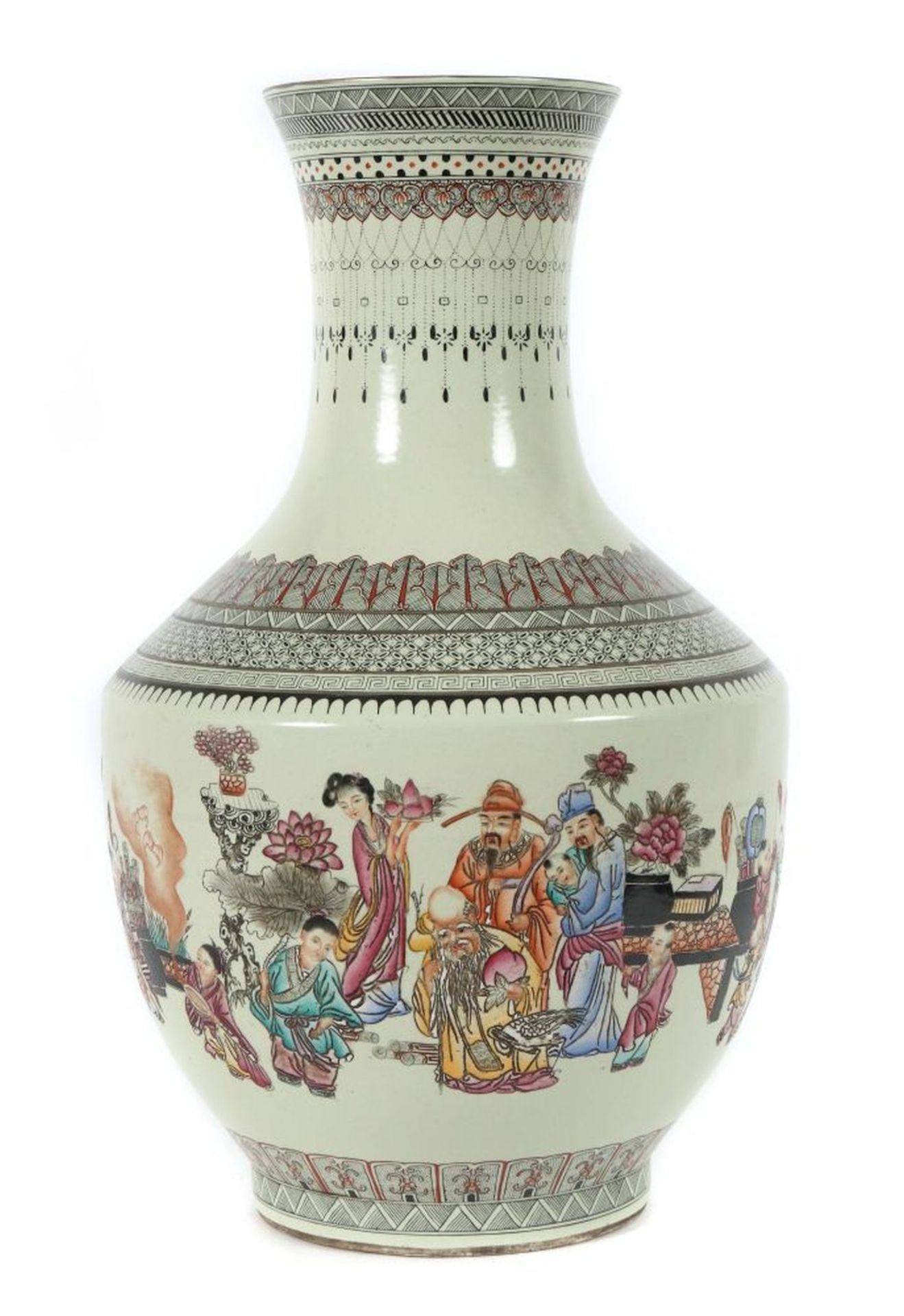 Bodenvase China, 20. Jh., bauchige