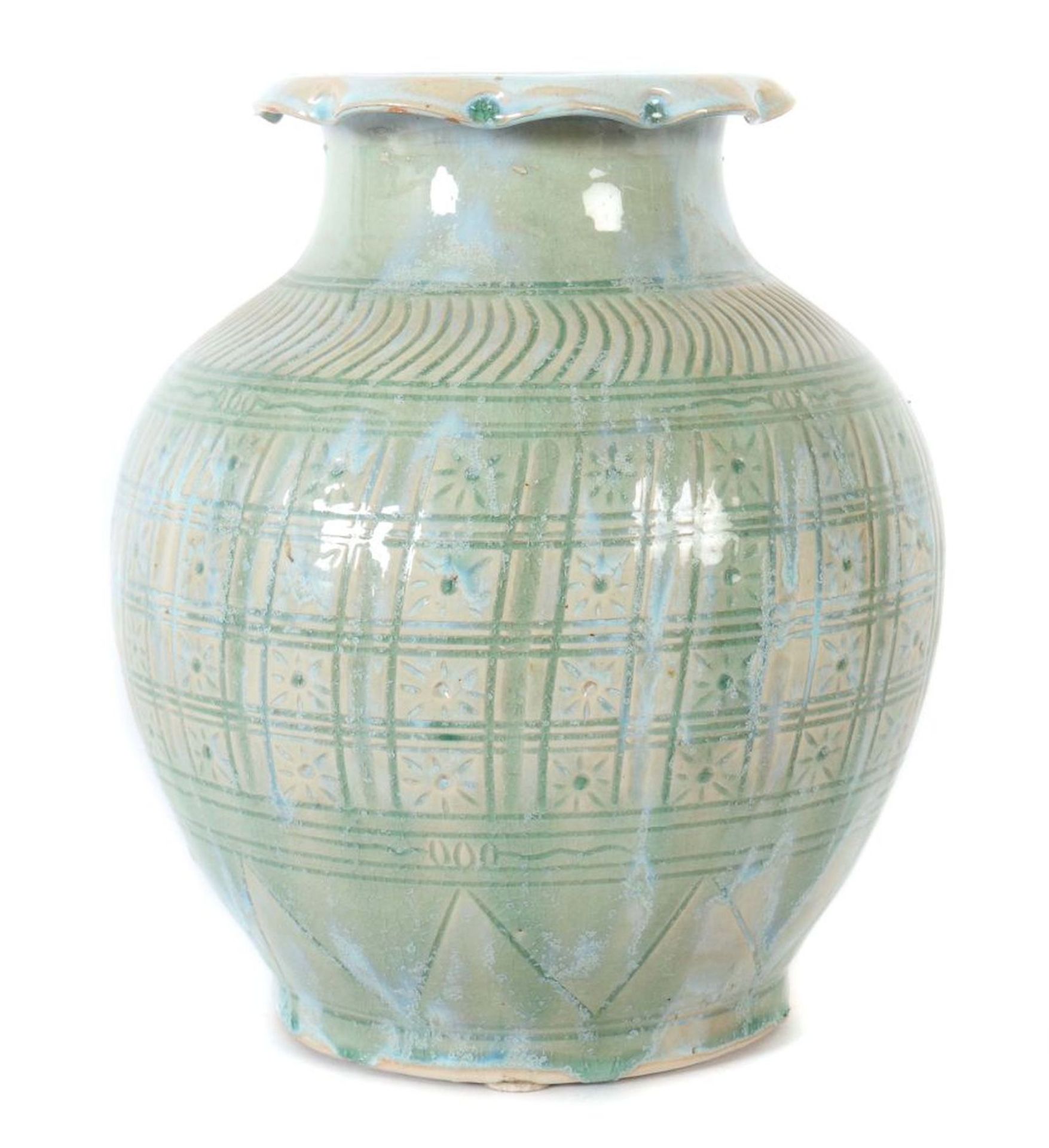 Keramikvase Wohl China, 20. Jh.,