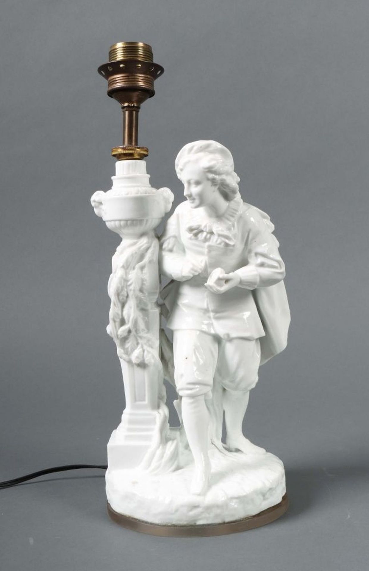 Porzellanfigur als Lampe Meissen,