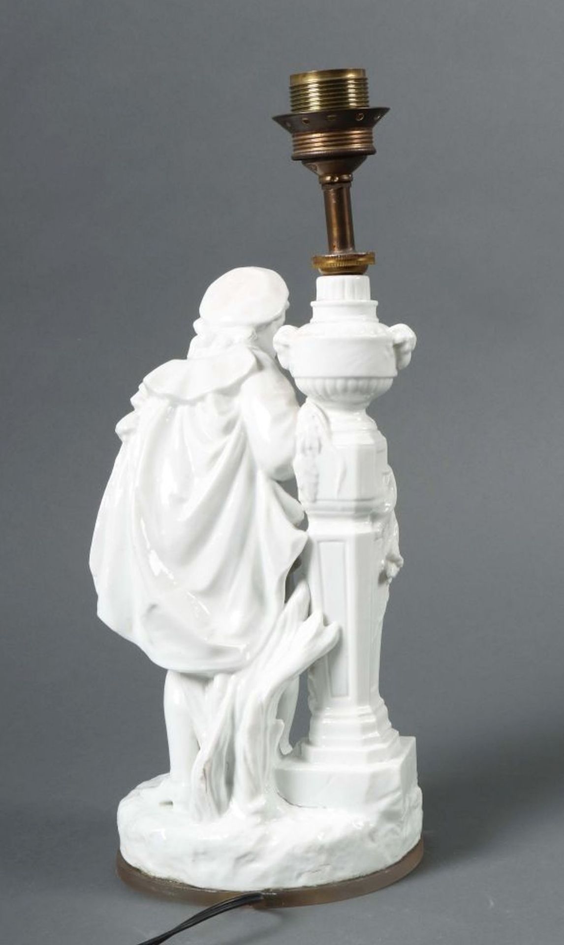 Porzellanfigur als Lampe Meissen, - Image 2 of 4