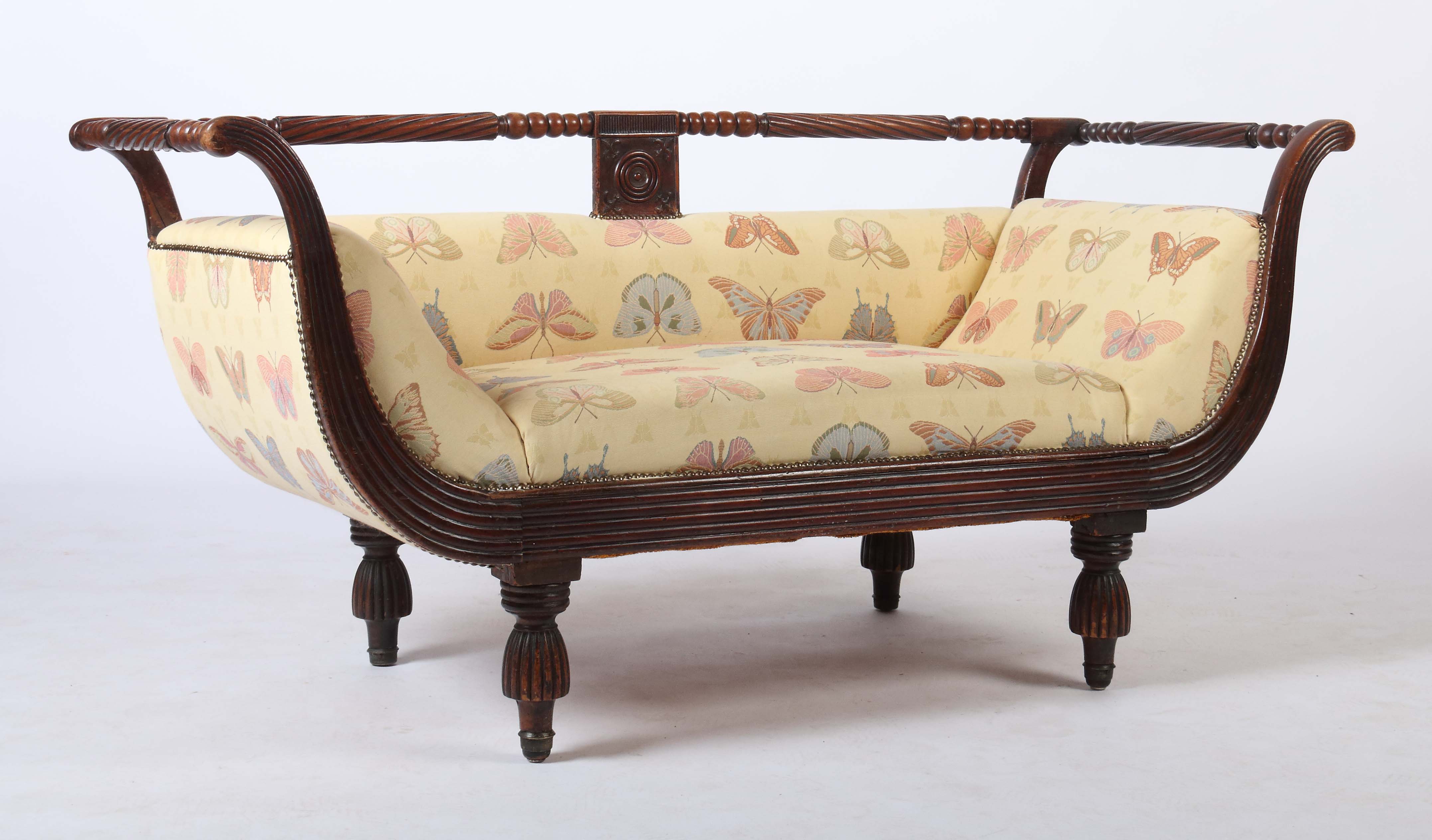 Victorianisches Sofa mit gedrechselter - Bild 2 aus 2