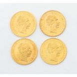 4 Dukaten-Goldmünzen (1 Dukat)