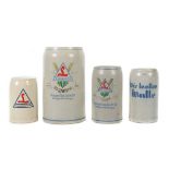 4 Brauerei-Bierkrüge 2x