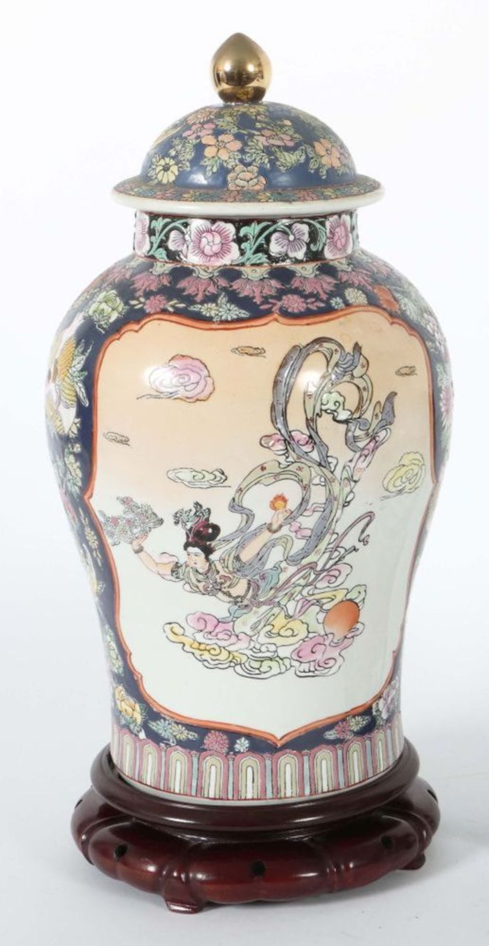 Deckelvase China, 20. Jh., - Image 3 of 3