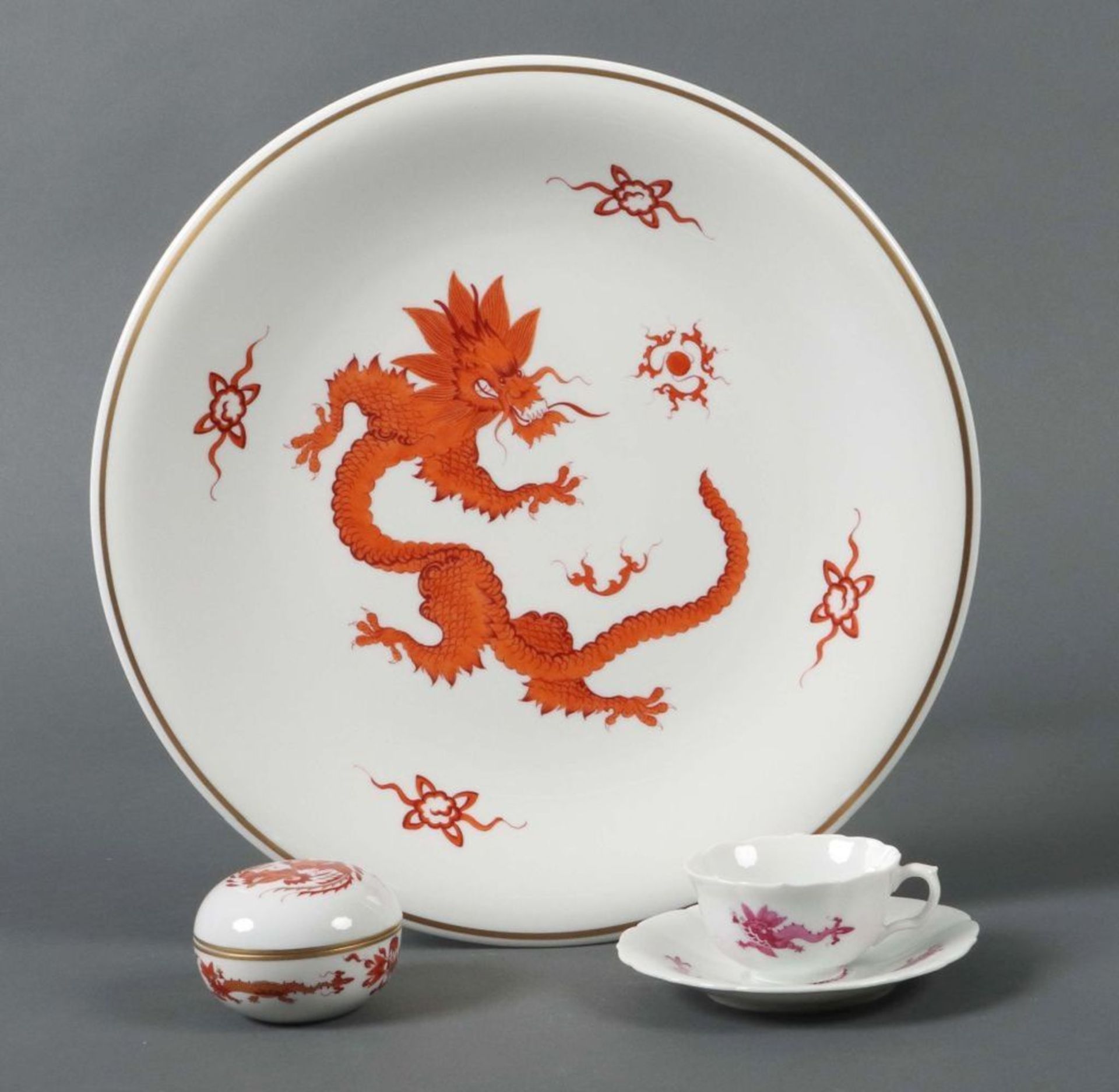 Konvolut "Drache" Meissen, 2x nach