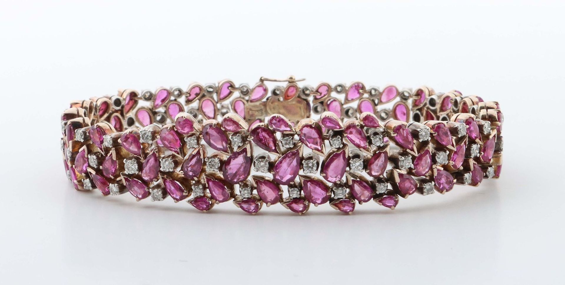 Rubin-Brillant-Armband Gelbgold 585,