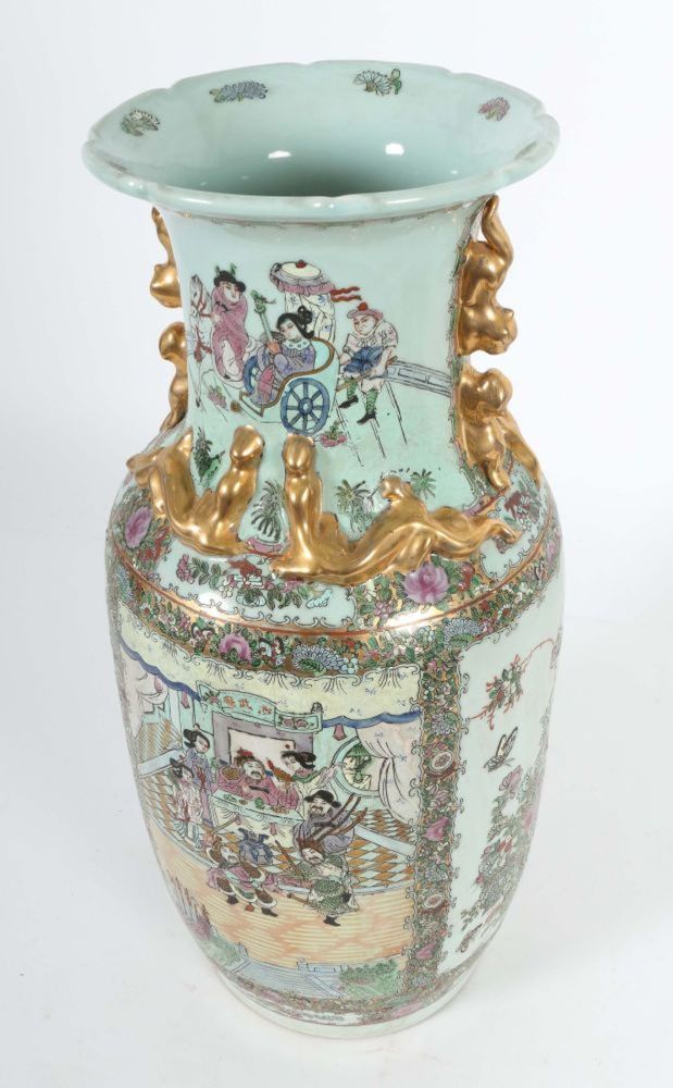 Große "Famille-rose" Vase China, - Image 4 of 5