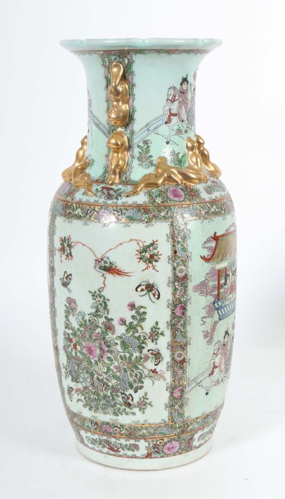 Große "Famille-rose" Vase China, - Image 2 of 5