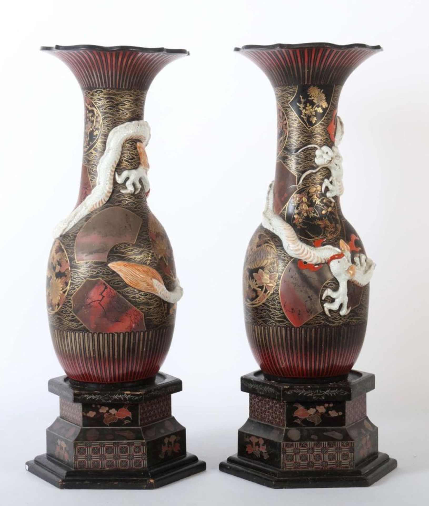 Prächtiges Vasenpaar Japan, - Image 2 of 7