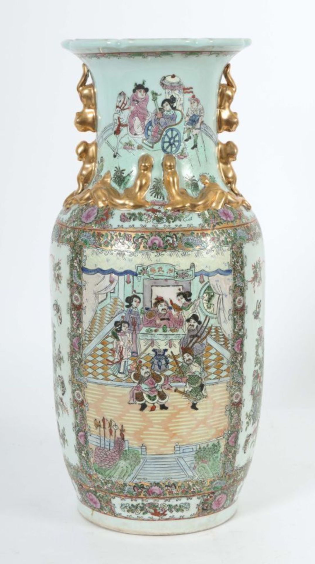 Große "Famille-rose" Vase China, - Image 3 of 5