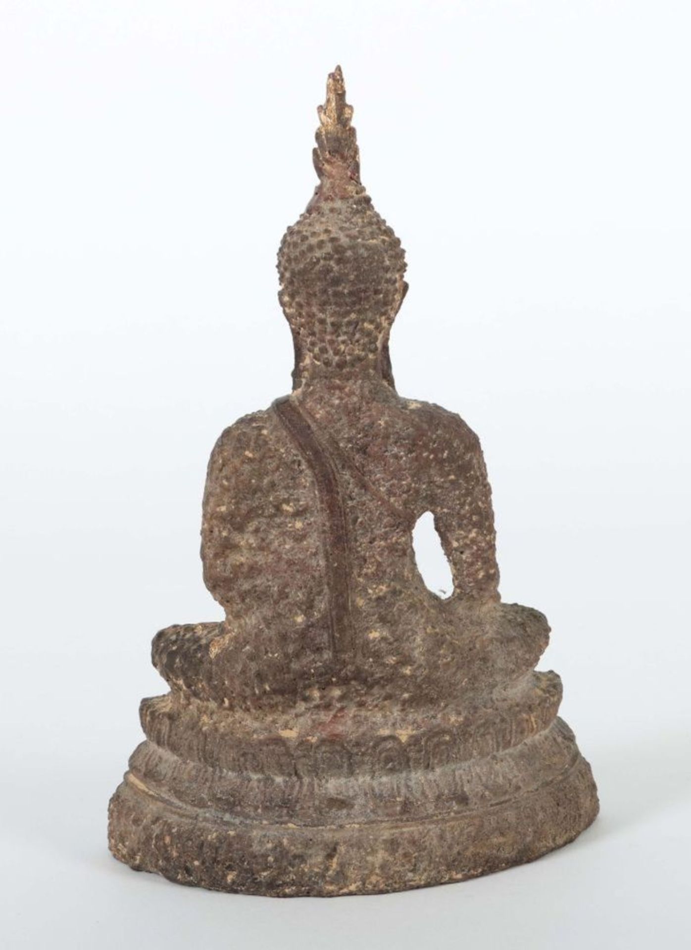 Sitzender Buddha wohl Laos, Steinguss, - Image 3 of 4