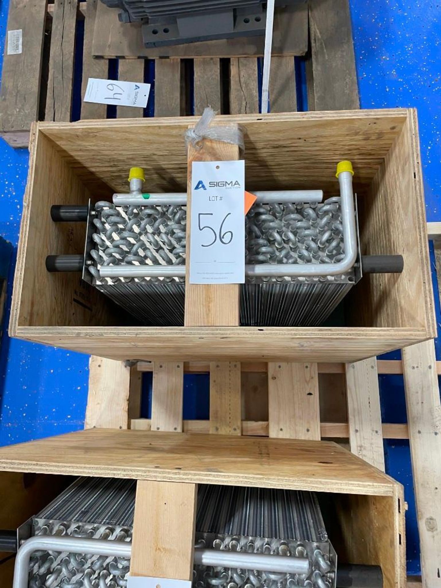 Crate with Brand New Never Used Heater Core for Industry