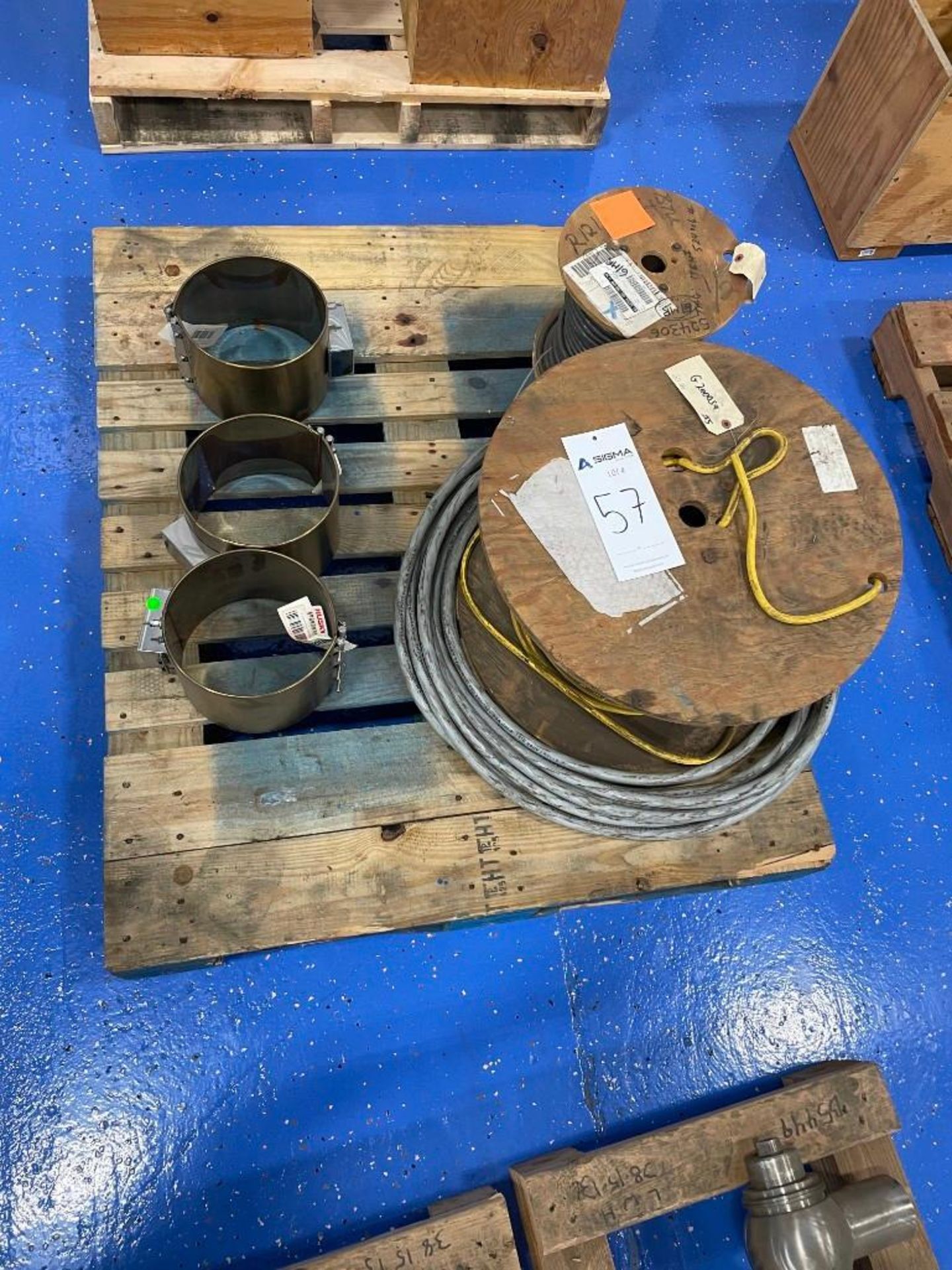 Pallet with Wiring and Various Components