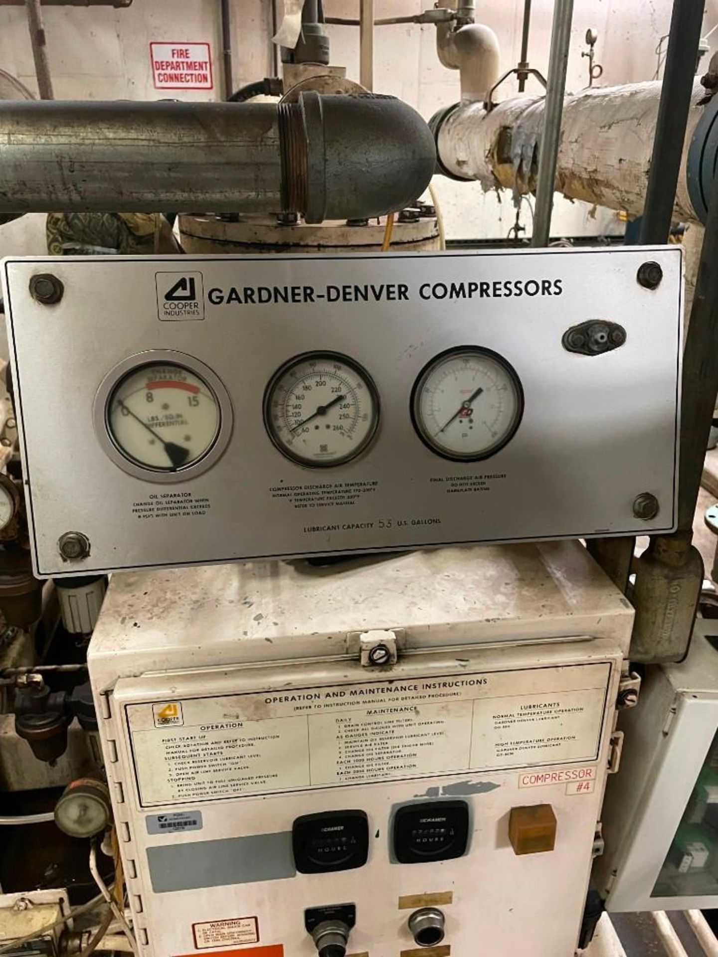 Gardner Denver Air Compressor 200 HP Motor - Image 7 of 12