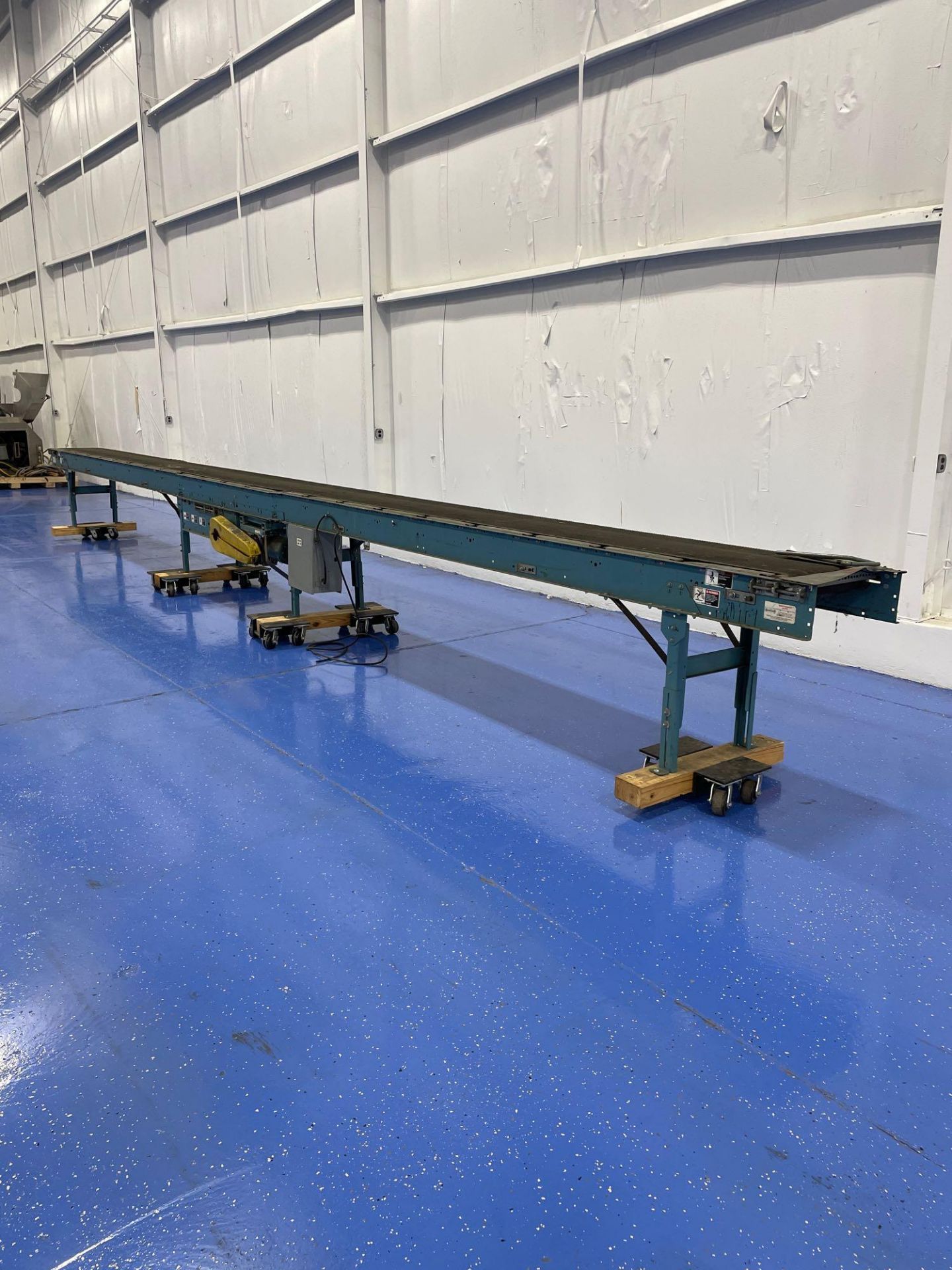 Case Belt Conveyor 34’ long x 18” wide with VFD