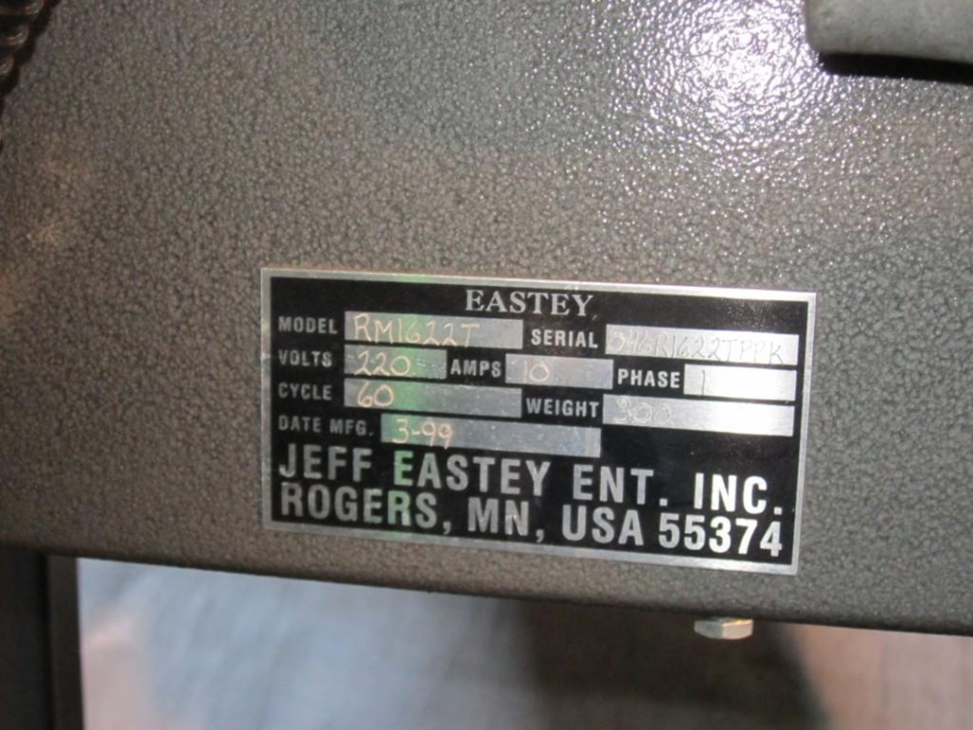 Eastey RM1622T Manual L-Bar Sealer 16" x 22" - Image 6 of 6