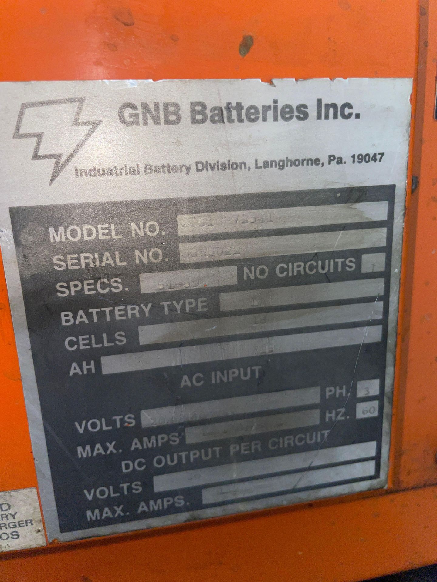 GNB Ferrocharger Forklift Battery Charger - Image 5 of 6