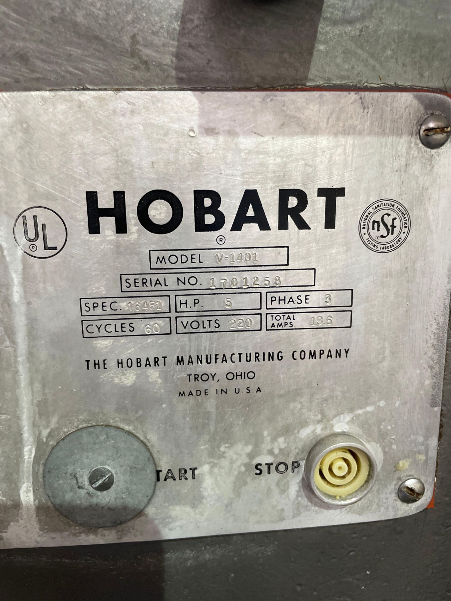 Hobart V-1401 Bowl Mixer - Image 4 of 5