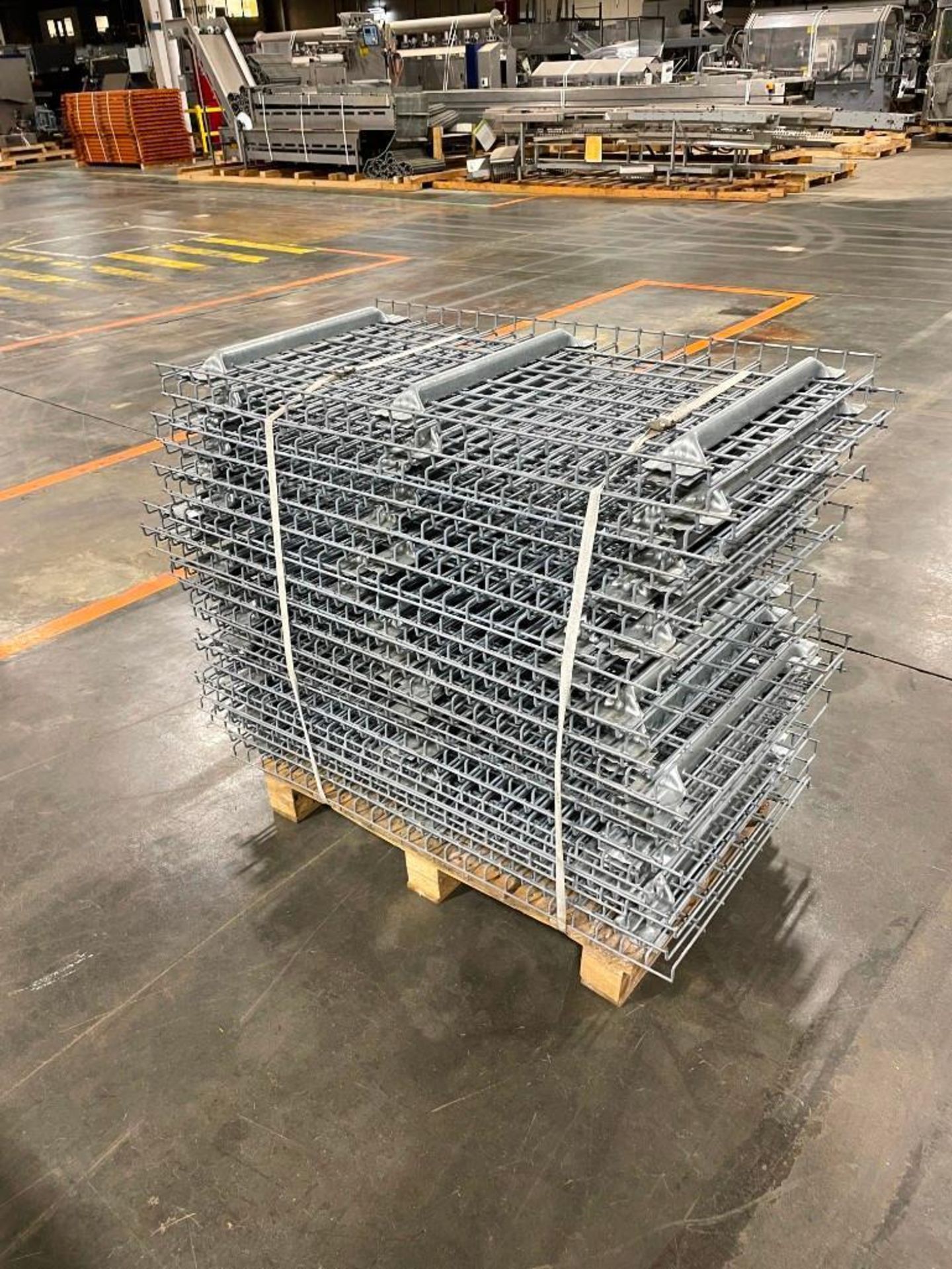 Lot of Pallet Racking, (35) Wire Baskets 25" x 46"