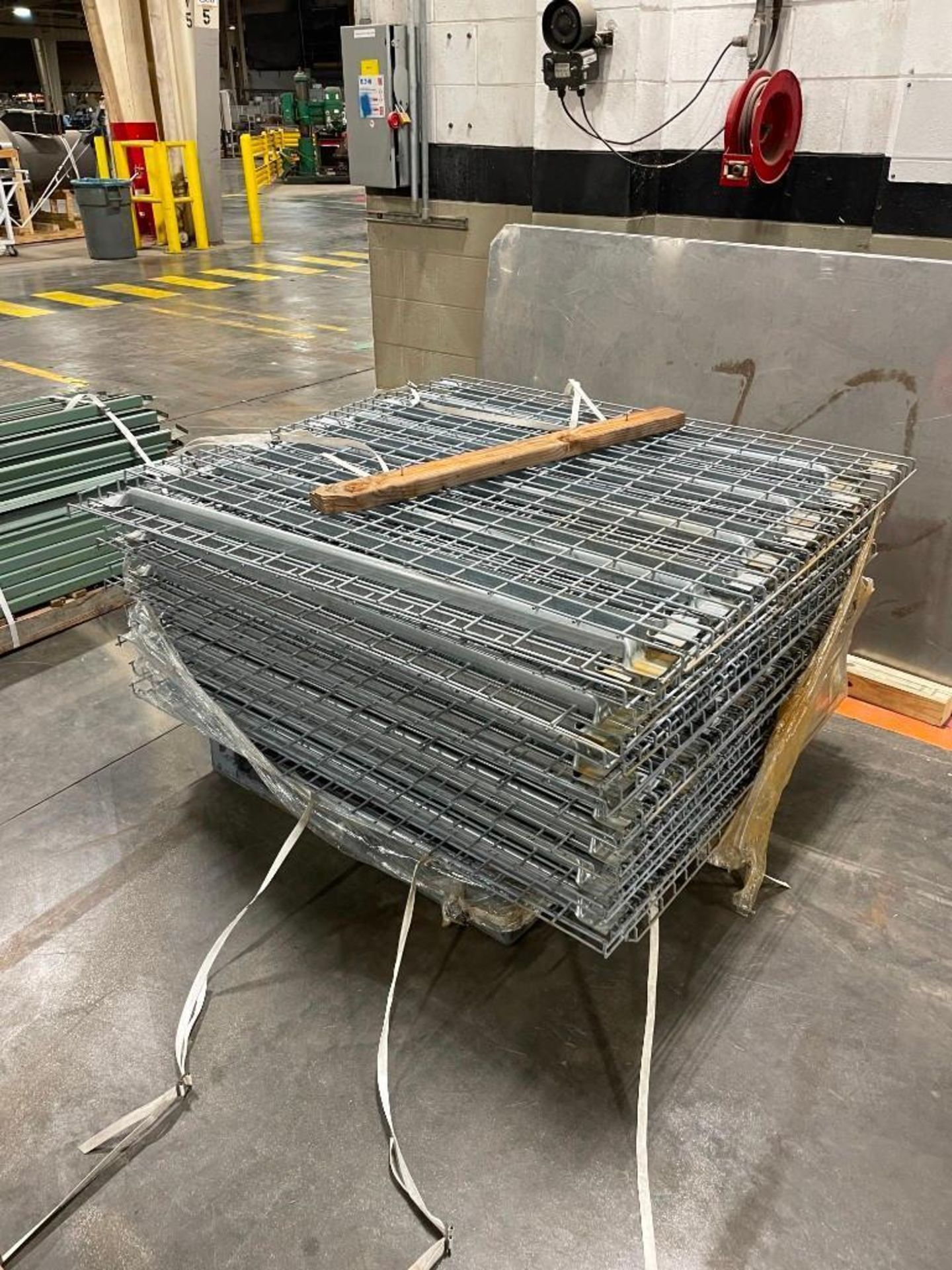 Lot of Pallet Racking, (22) Wire Baskets 54" x 46"