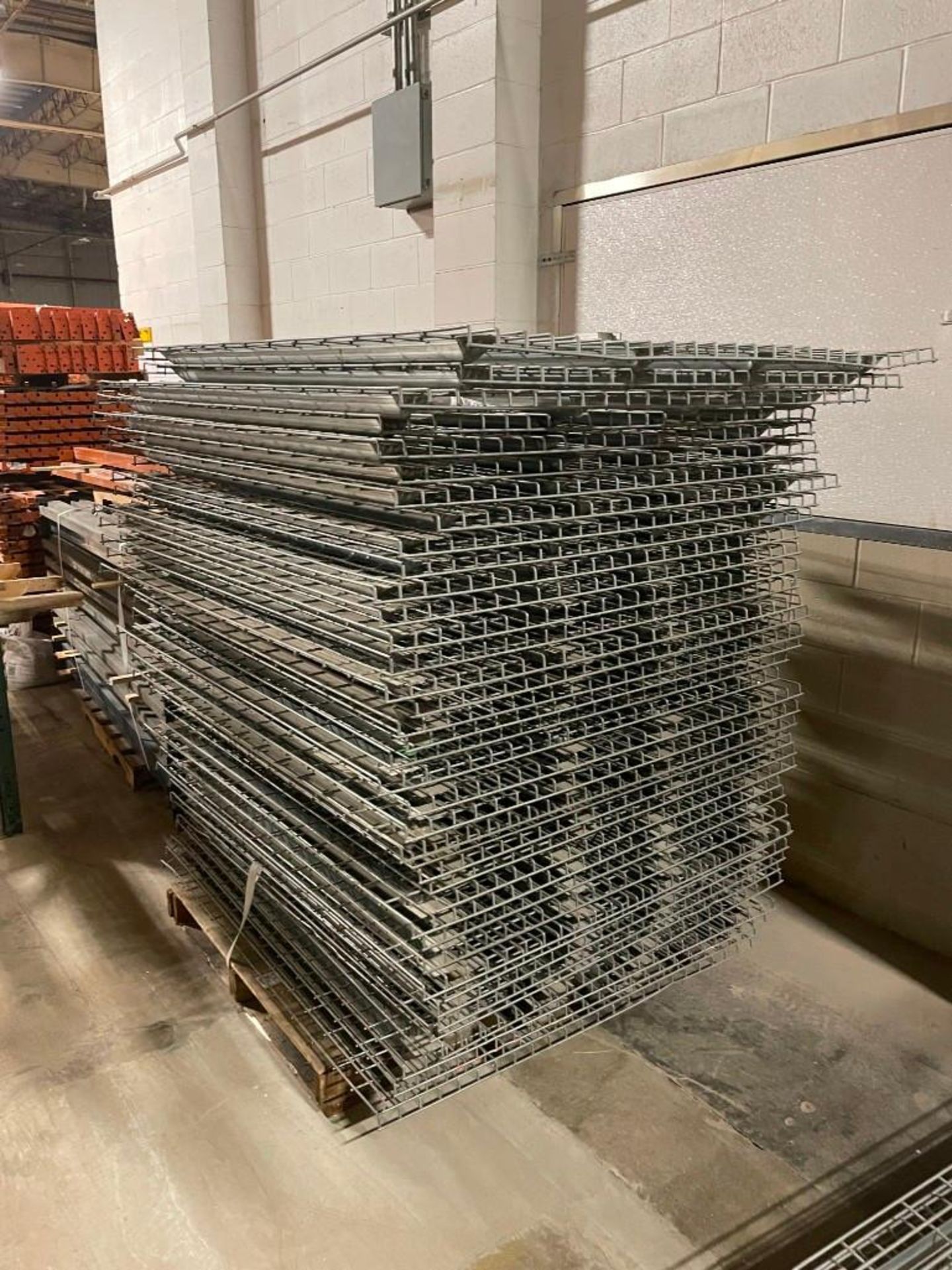 Lot of Pallet Racking, (44) Wire Baskets 55" x 46" - Image 2 of 3