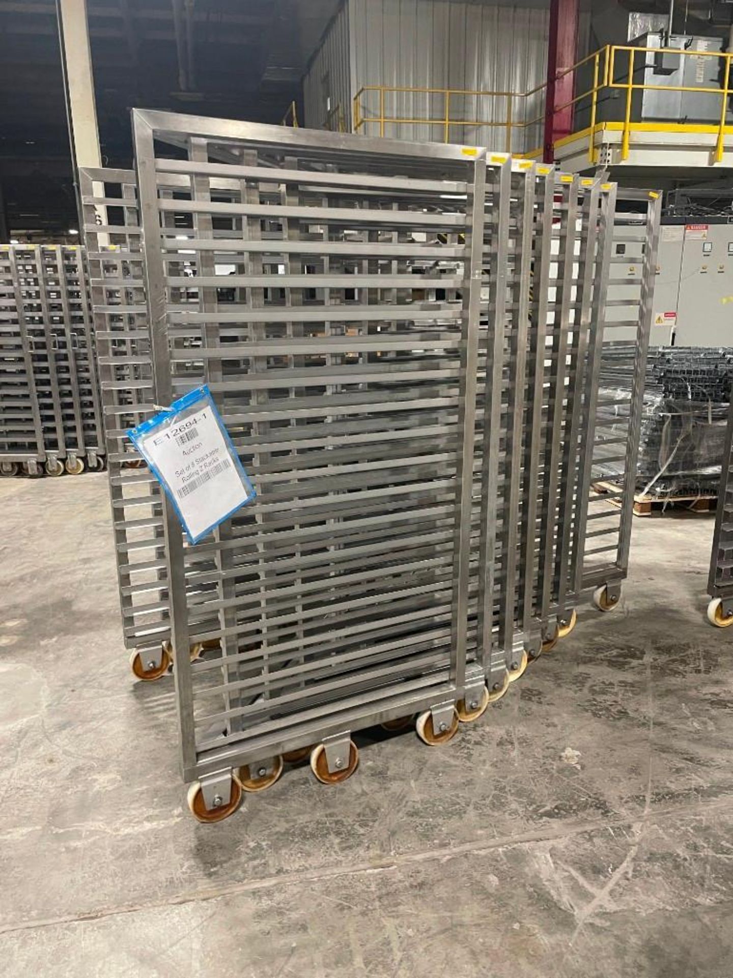 Lot of (8) Stackable Rolling Z Racks - Image 2 of 2