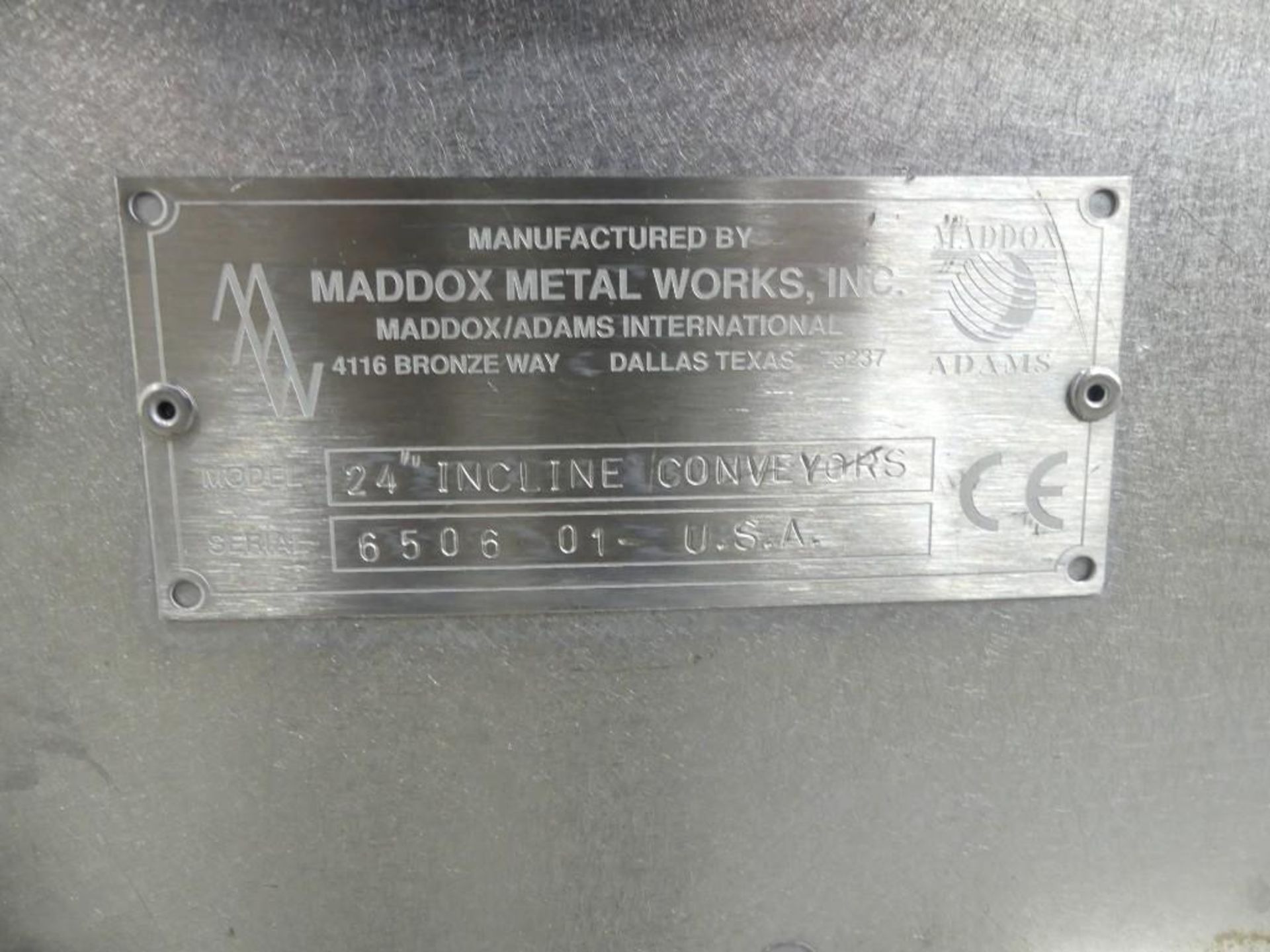 Maddox Metal Works 24" Wide Incline Conveyor - Image 12 of 12