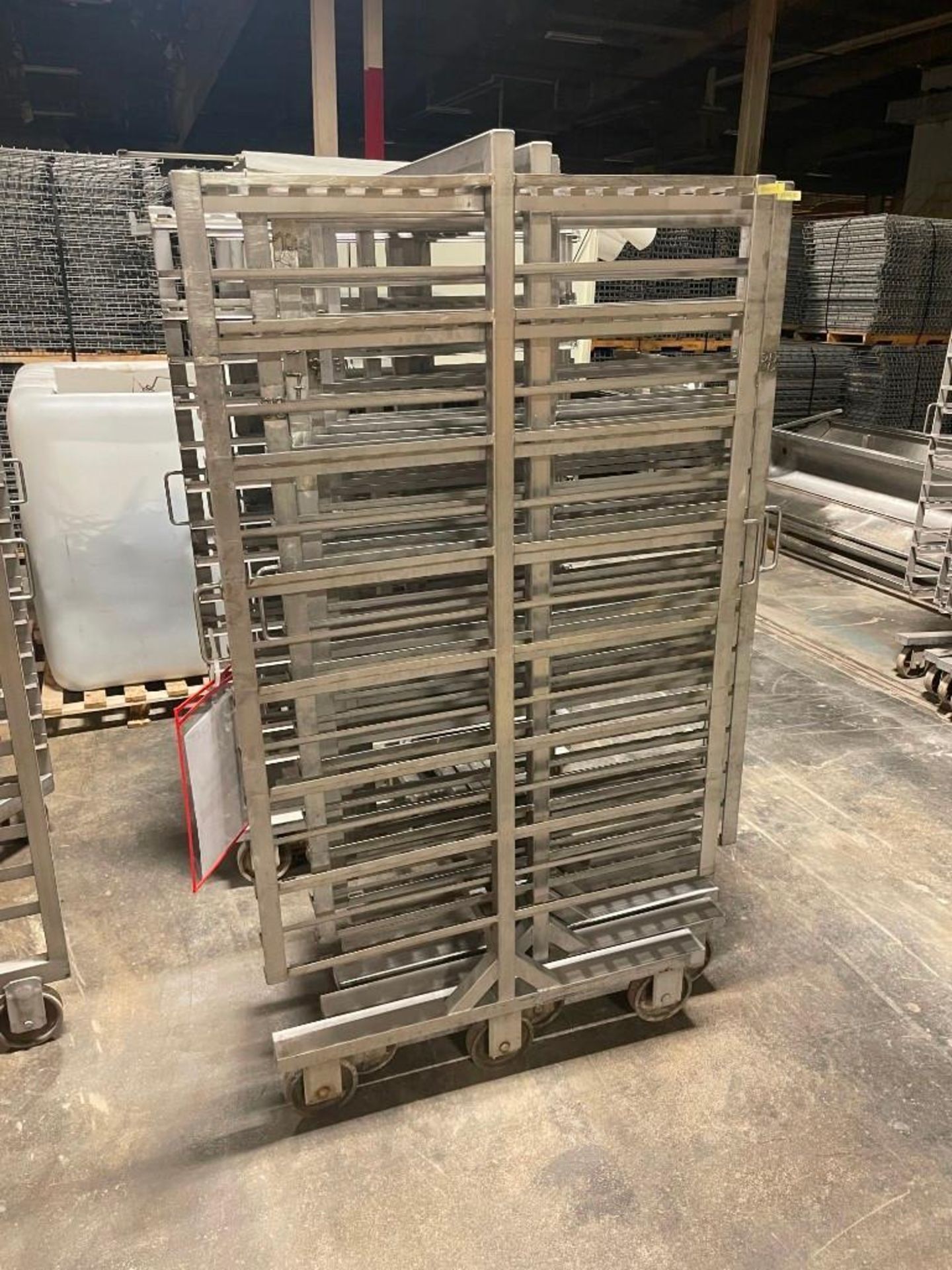 Lot of (6) Stackable Rolling Racks - Image 3 of 3