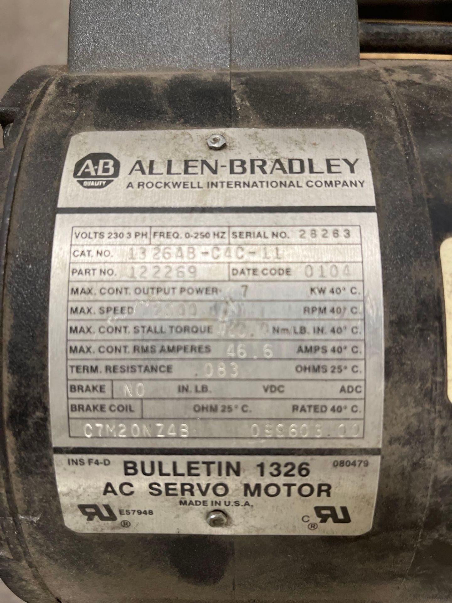 Allen Bradley AC Servo Motors - Image 2 of 3