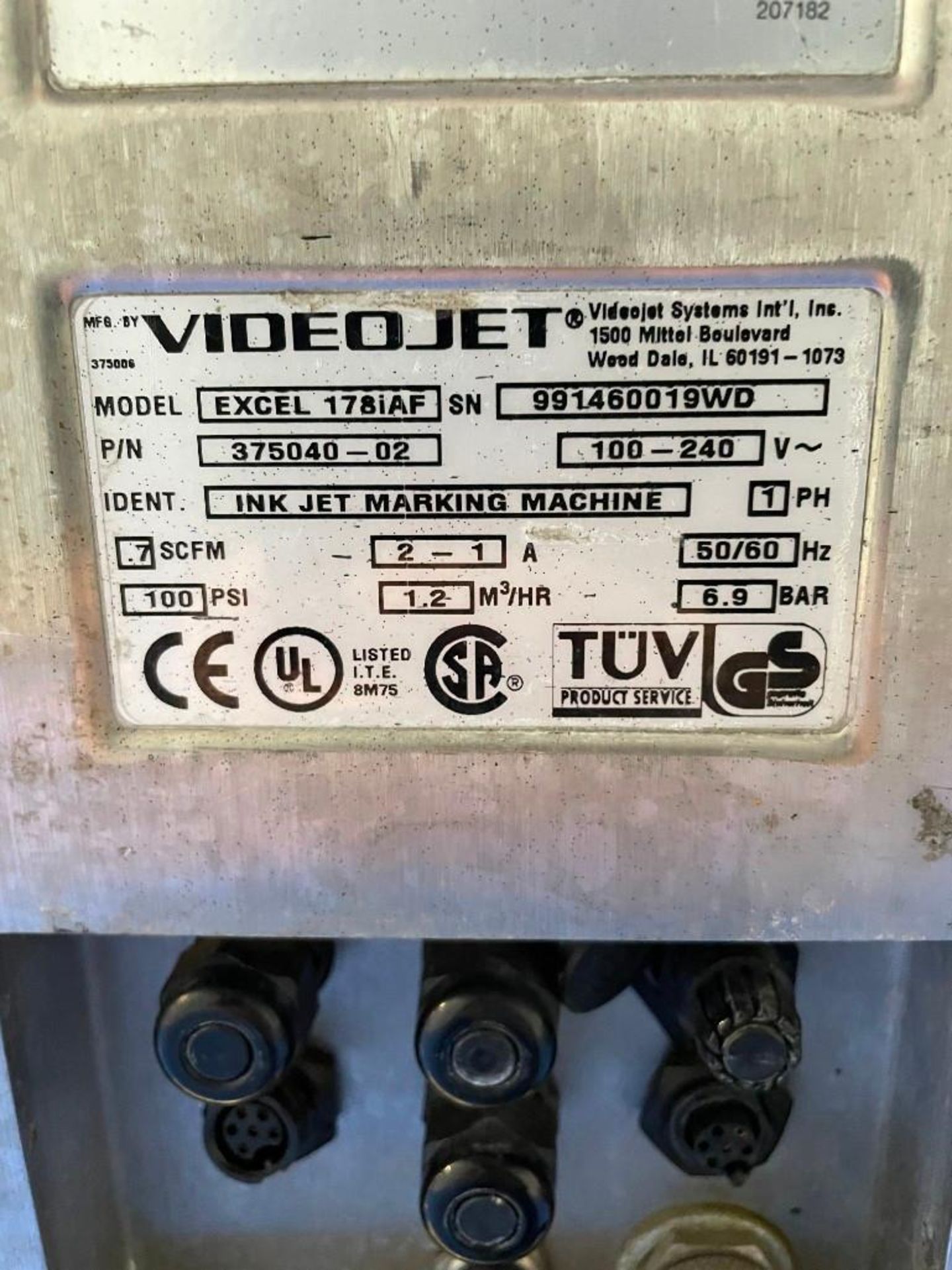 VideoJet Excel 178i Auto Flush Ink Jet Coder - Image 4 of 4