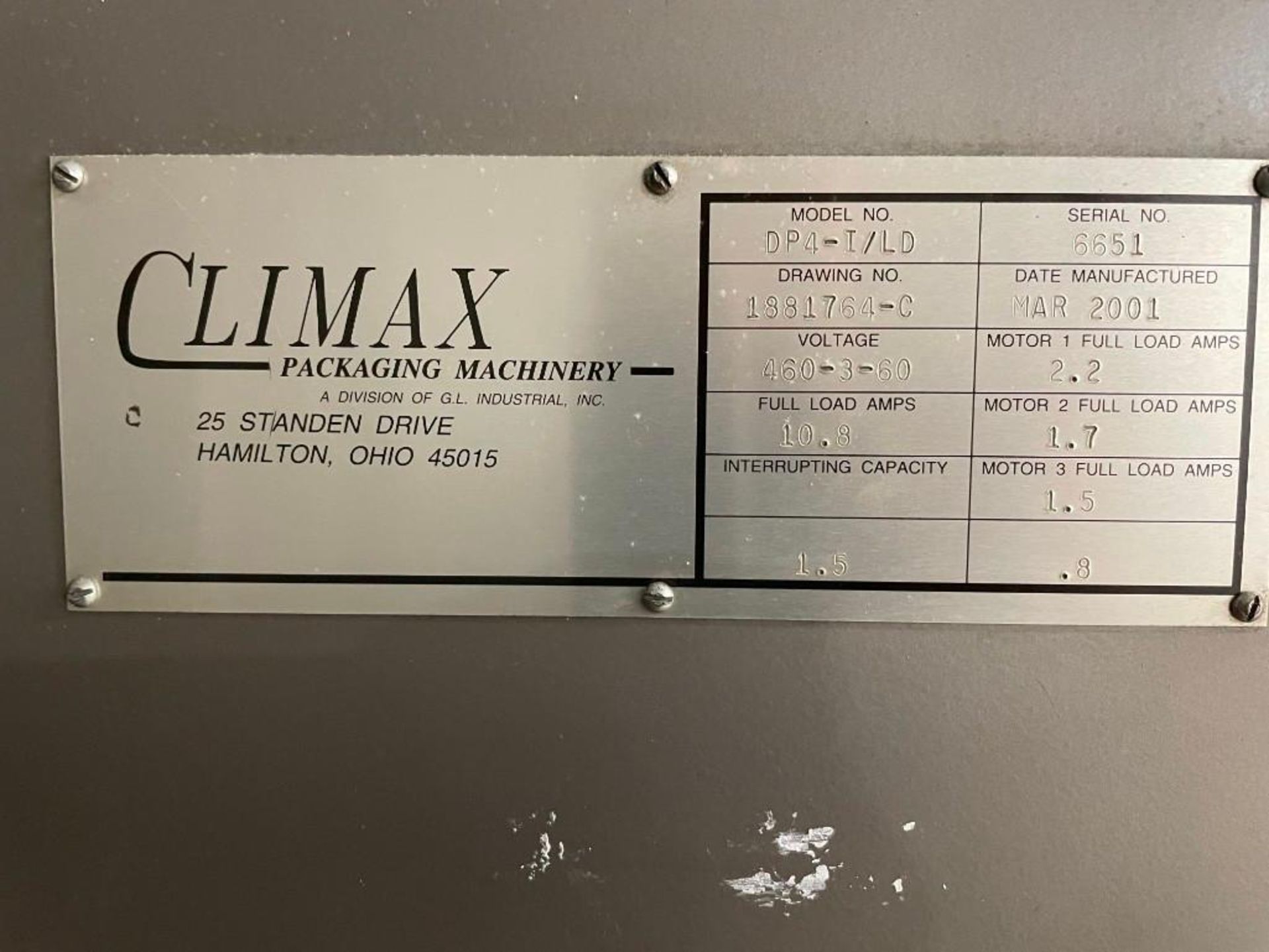 Climax DP4-1/LD Drop Case Packer - Image 5 of 6