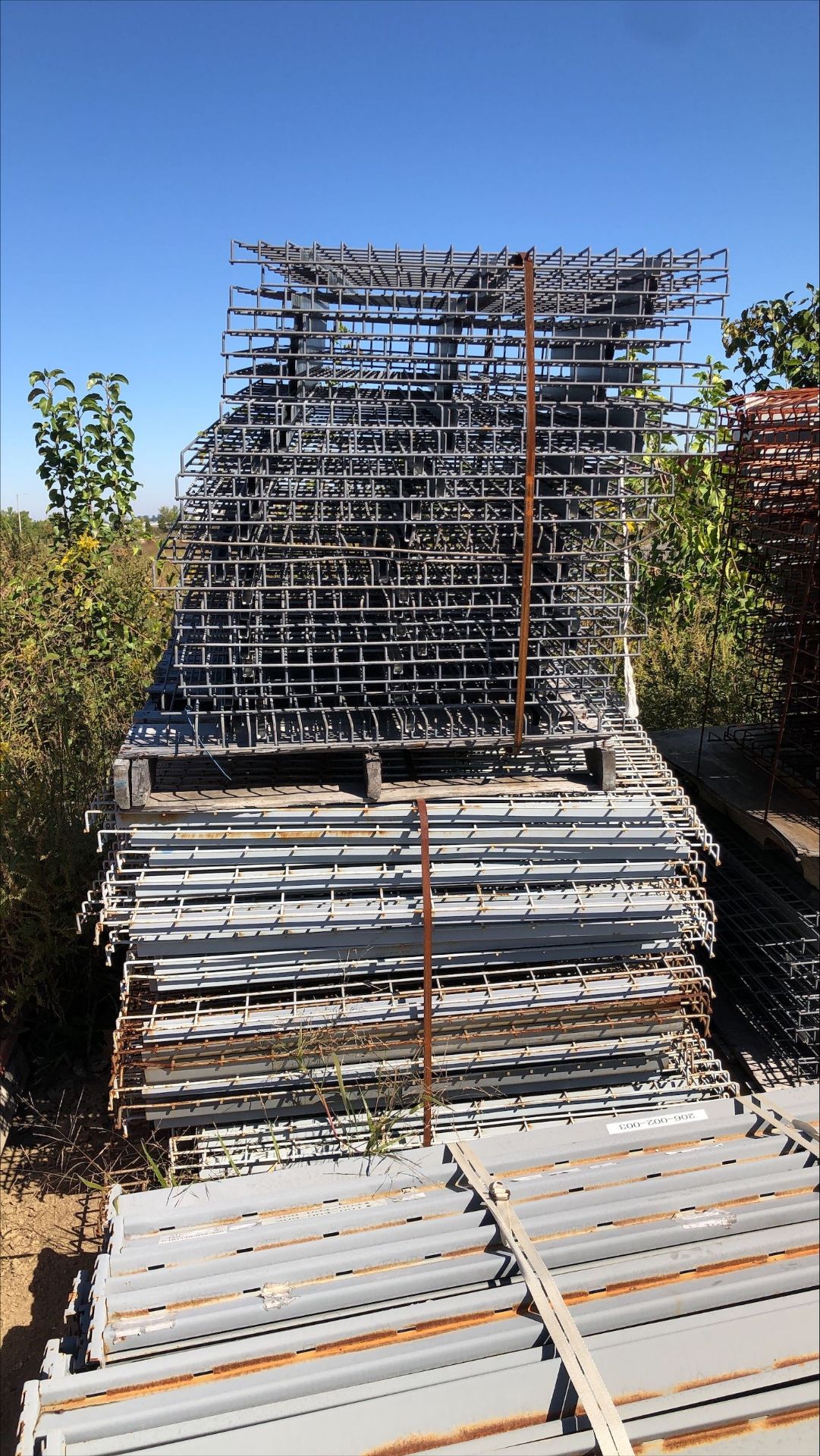 Lot of Various Size Wire Decking for Pallet Racks