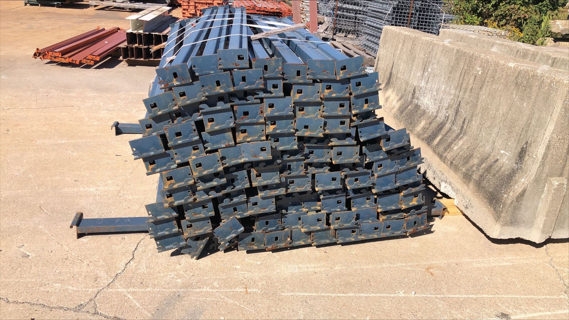 Pallet of Blue Racking Cross Beams